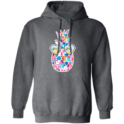 Watercolor Pineapple, Heart Sunglasses, Summer Vibes, Xmas Vibe Pullover Hoodie