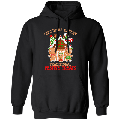 Christmas Bakery, Traditional Festive Treats, Gingerbread Family, Merry Christmas, Trendy Christmas Pullover Hoodie