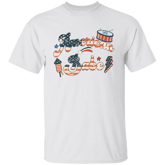 American Babe, Drummer, Firework, American Holiday Unisex T-Shirt