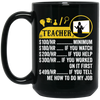 Teacher Hourly Rate, Funny Teacher, Best Of Teacher Black Mug