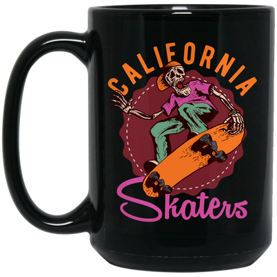 California Skaters, Skating, Hippie Skate, Skate Surfing Black Mug