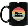 Camp Bus, Camping Bus, Retro Bus Go To Camp, Cool Bus For Family Campers Black Mug