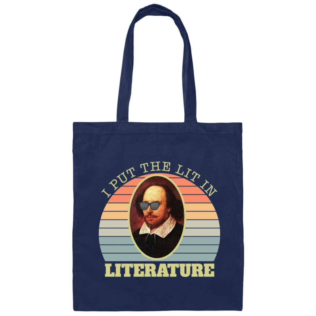 I Put The Lit In Literature, Retro Literature Canvas Tote Bag