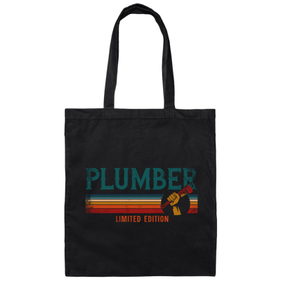 Plumber Lover Retro Plumbing Limited Edition Gift Canvas Tote Bag