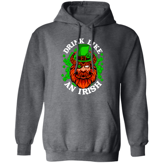 Drink Like An Irish, St Patrick Day, Pirate In Patrick Style, Funny Pirate Pullover Hoodie