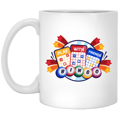 Play With Friend, Bingo Game, Love This Game, Bingo Game White Mug