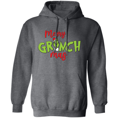 Merry Grinch-mas, Trendy Grinchmas, Grinch Christmas, Merry Christmas, Trendy Christmas Pullover Hoodie