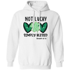 Not Lucky, Simply Blessed, St. Patrick, Saint Patrick, Glitter Green Heart Pullover Hoodie