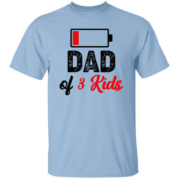 Dad Of 3 Kids, Out Of Battery, Father's Day Gift, Dad Gift Unisex T-Shirt