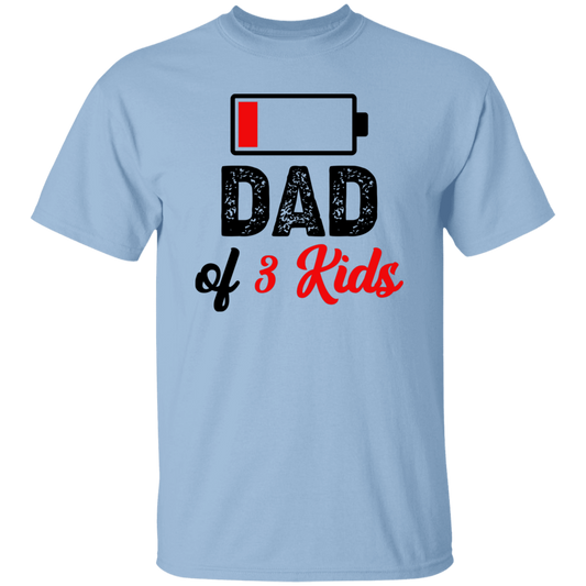 Dad Of 3 Kids, Out Of Battery, Father's Day Gift, Dad Gift Unisex T-Shirt