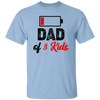 Dad Of 3 Kids, Out Of Battery, Father's Day Gift, Dad Gift Unisex T-Shirt