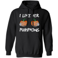 This I Like Her Pumpkins, Sexy Girl, Trendy Halloween, Like Her Boobs Pullover Hoodie features a vibrant design with an eye-catching combination of colors. The pullover hoodie is made of high-quality material and features detailed stitching for a comfortable fit. Perfect for those who want to show off their style during the Halloween season.
