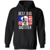 American Flag, Best Dog Dad Ever, Cute Dog, Love American Dog Pullover Hoodie