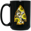 Cowhide And Sunflower Arrowhead, Love To Go Hunting, Love Hunter Black Mug