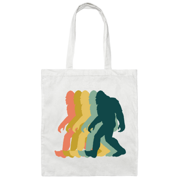 Vintage Bigfoot, Bigfoot Yeti Sasquatch Retro Design Canvas Tote Bag