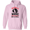 Baseball Where It's Okay To Hit And Steal, Retro Baseball Pullover Hoodie