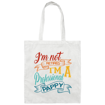Gift for Professional Pappy, Dad Retired Gift Canvas Tote Bag