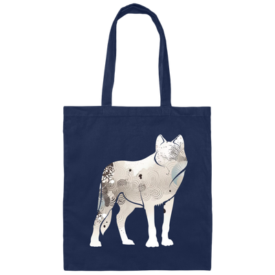 Fox Silhouette, Show Fox, Fox In Abstract, Animal Silhouette Canvas Tote Bag