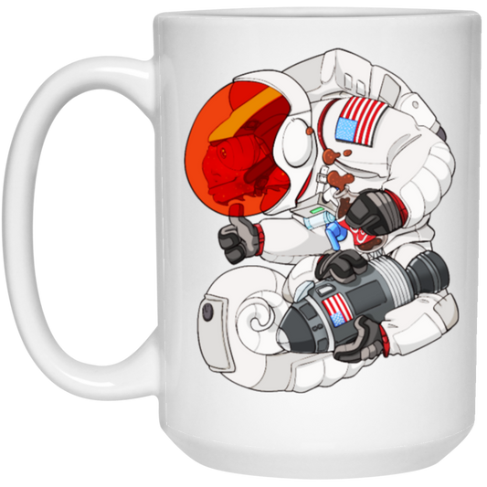 Pangolin Love Gift, Pangolin In A Astronaut Uniform, Love Astronaut Gift White Mug