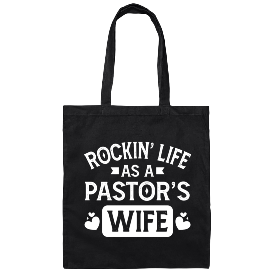 Rocking Life As A Pastor's Wife, Pastor Retro Canvas Tote Bag – Canary ...
