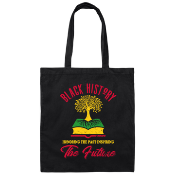 Honoring The Past Inspiring The Future Black Canvas Tote Bag