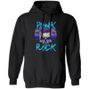 Music Rock, Skull Punks, Skeleton Lover, Punkrocker Gift, Best Rock Gift Pullover Hoodie