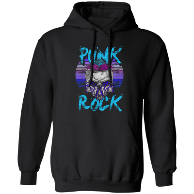 Music Rock, Skull Punks, Skeleton Lover, Punkrocker Gift, Best Rock Gift Pullover Hoodie