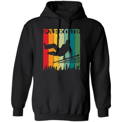 Parkour, Retro Surfing Player, Surfer, Surfing Team Pullover Hoodie