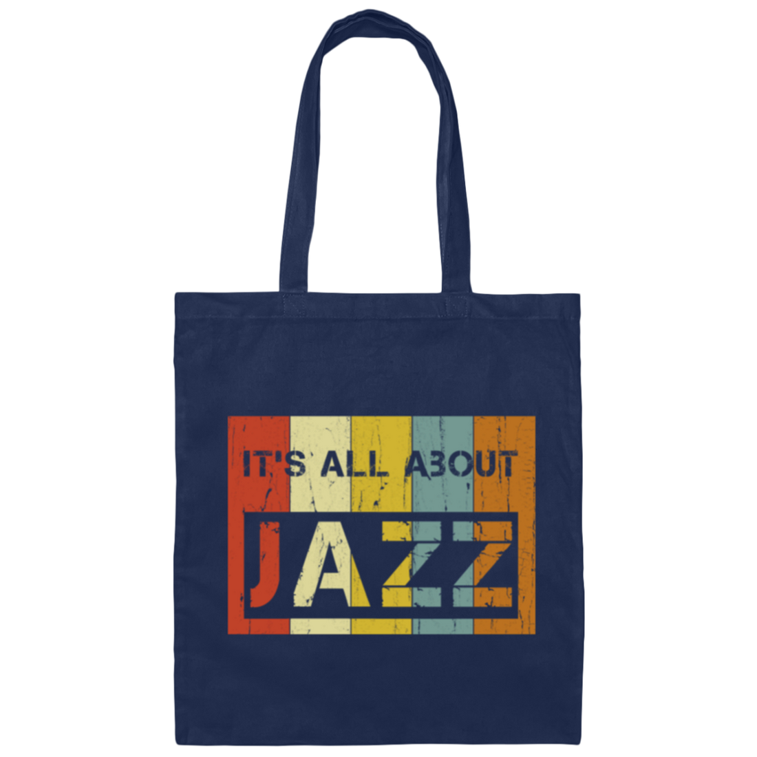 Retro Jazz Lover, Its All About Jazz Canvas Tote Bag