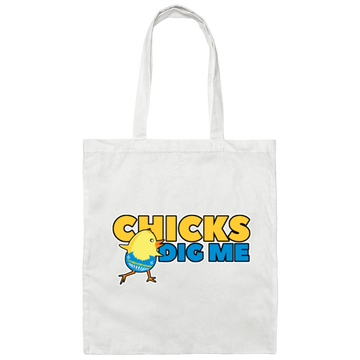 Chicks Dig Me - Funny Easter Season Gift Idea Canvas Tote Bag