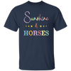 Sunshine And Horses, Groovy Hore, Retro Horse Unisex T-Shirt