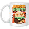 Burger Monster, Love Burger, Baby Angry Burger White Mug