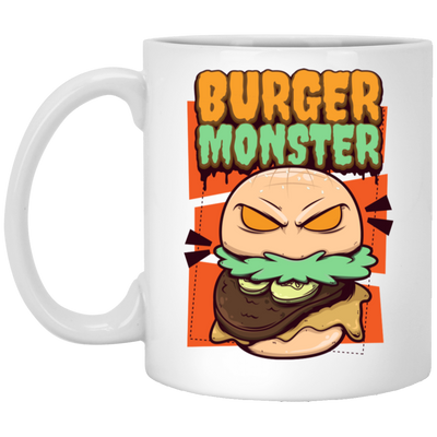 Burger Monster, Love Burger, Baby Angry Burger White Mug