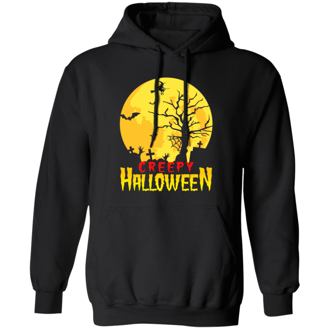 Creepy Gift, Funny Ghost Witch, Funny Halloween, Halloween Gift Pullover Hoodie