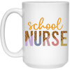 School Nurse, Leopard Nurse, Love Nurse, Leopard School White Mug