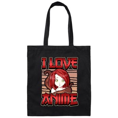 I Love Anime Saying Otaku Weeb, Anime Fan Canvas Tote Bag