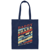 Daddy Shark Doo Doo Love Shark Gift Funny Shark Gift Canvas Tote Bag