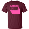 All You Need Is Love, Cute Love, Pink Love, Love Silhouette Unisex T-Shirt