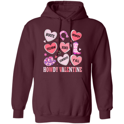 Howdy Valentine, Love Cowboy, Cowboy Valentine Pullover Hoodie