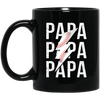 Papa Gift, Baseball Lover Gift, Love Baseball Gift, Papa Baseball Gift Black Mug