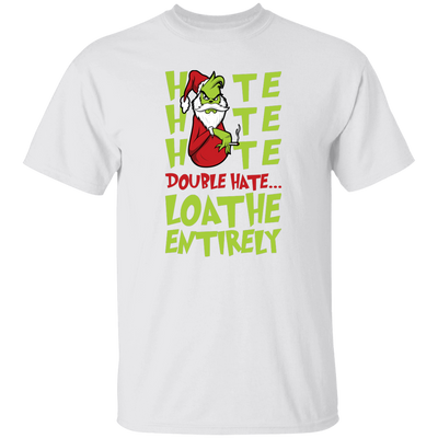 Hate Hate Hate, Double Hate, Loathe Entirely, Angry Grinch, Merry Christmas, Trendy Christmas Unisex T-Shirt