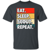 Eat Sleep Scout Repeat, Retro Scout, Scout Camping Unisex T-Shirt