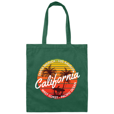 California Surfing Paradise Summer Mood With California Beach Canvas Tote Bag