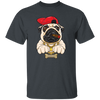 Funny Cartoon Hip Hop Pug Dog, Pug Love Gift, Cool Pug, Rich Pug Unisex T-Shirt