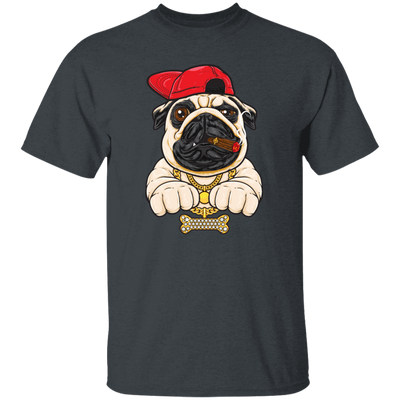 Funny Cartoon Hip Hop Pug Dog, Pug Love Gift, Cool Pug, Rich Pug Unisex T-Shirt