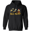 Bee Merry, Cute Bee, Funny Bee, Bee Christmas, Merry Christmas, Trendy Christmas Pullover Hoodie