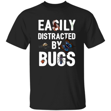 Easily Distracted By Bugs, Butterfly And Spiders Unisex T-Shirt