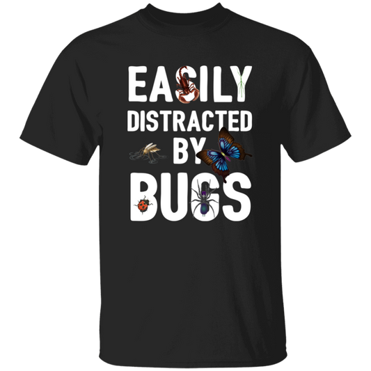 Easily Distracted By Bugs, Butterfly And Spiders Unisex T-Shirt