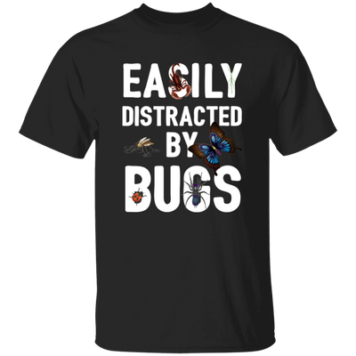 Easily Distracted By Bugs, Butterfly And Spiders Unisex T-Shirt