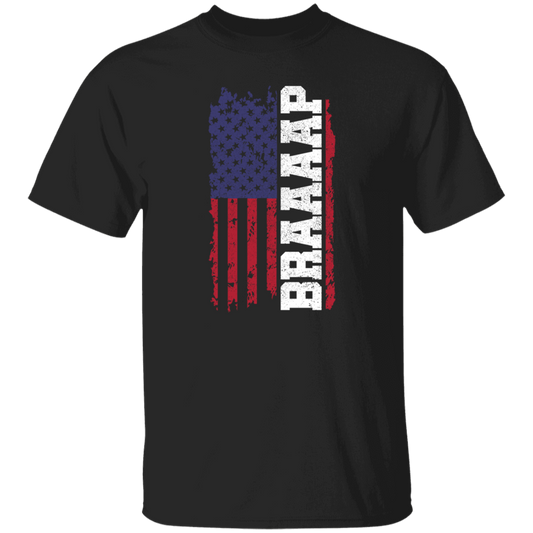 Braap - Motocross Dirt Bike, Enduro Patriotic, American Flag Unisex T-Shirt